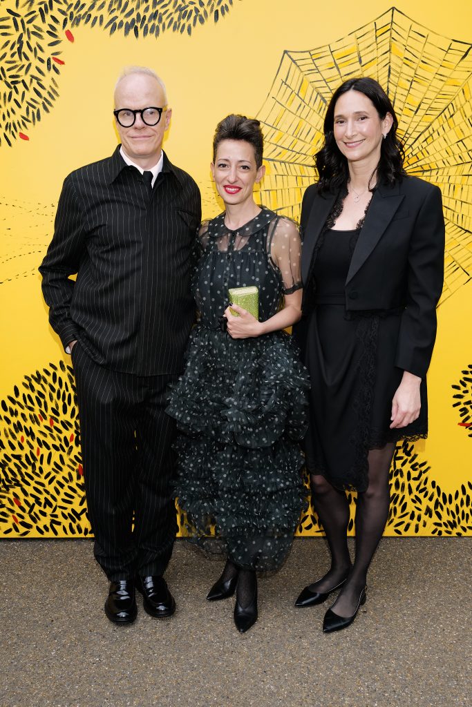 Hans Ulrich Obrist, Lina Ghotmeh, and Bettina Korek at the Serpentine Gallery Summer Party 2023 at the Serpentine Gallery in London, England. Photo by Darren Gerrish/Getty Images for the Serpentine Gallery.