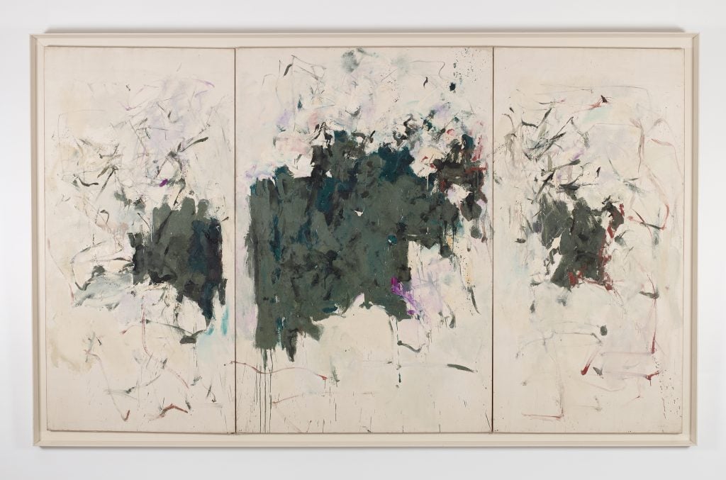 Joan Mitchell, Girolata Triptych (1963). © Estate of Joan Mitchell Courtesy: Pace Gallery.
