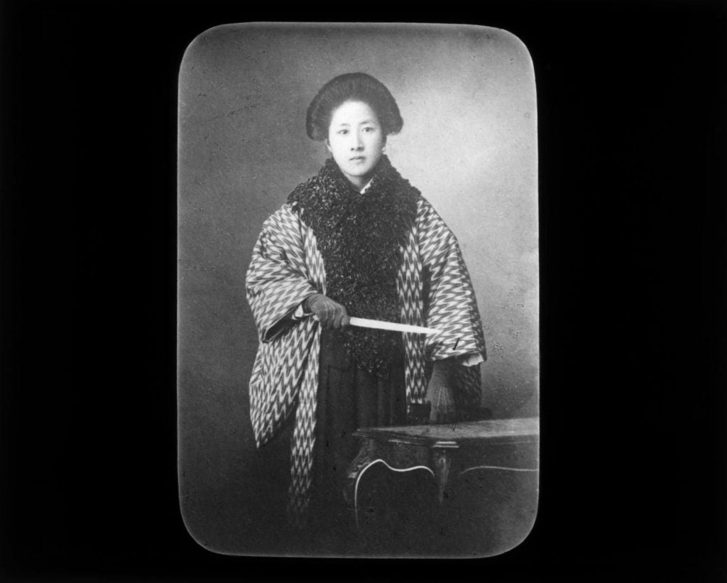 Qiu Jin in Kimono. Collection of the Wisconsin Historical Society, WHI-111120, Carrie Chapman Catt diaries and photographs 1911-1912. 