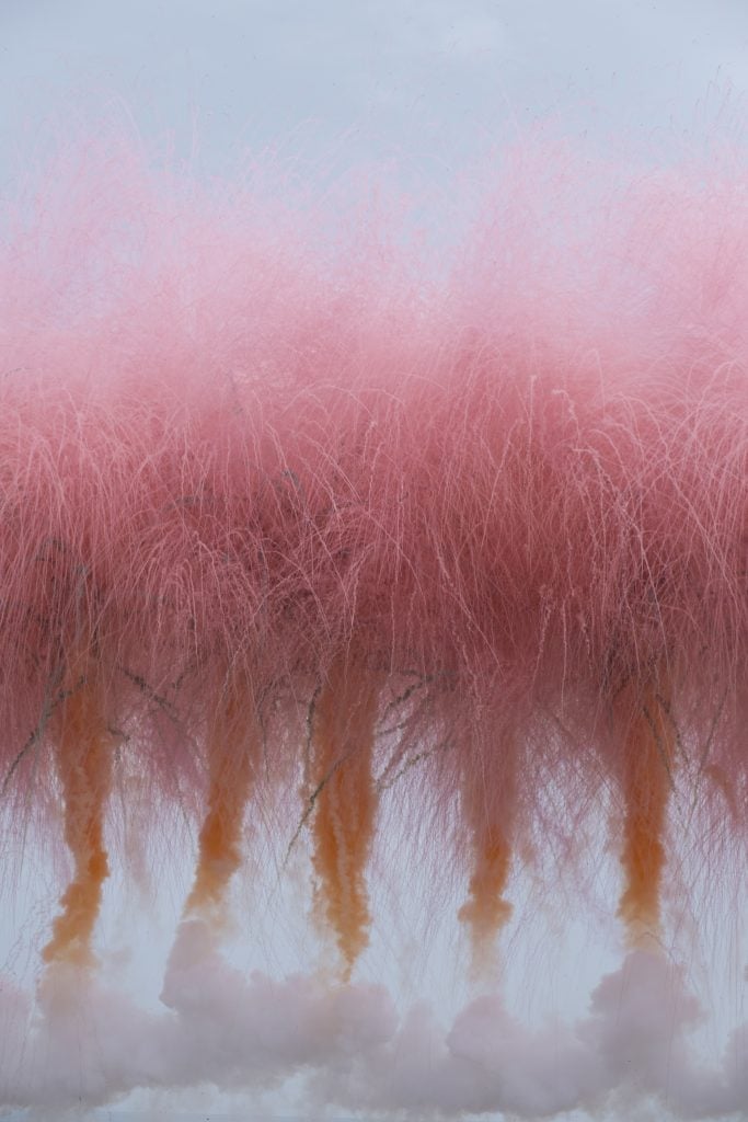 Cai Guo Qiang, When the Sky Blooms With Sakura, commissioned by Anthony Vaccarello for Saint Laurent.