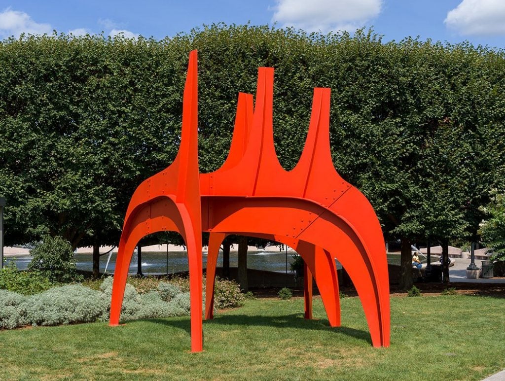 Alexander Calder, <i>Cheval Rouge (Red Horse)</i> (1974). Courtesy of Calder Foundation, New York, and the National Gallery of Art.