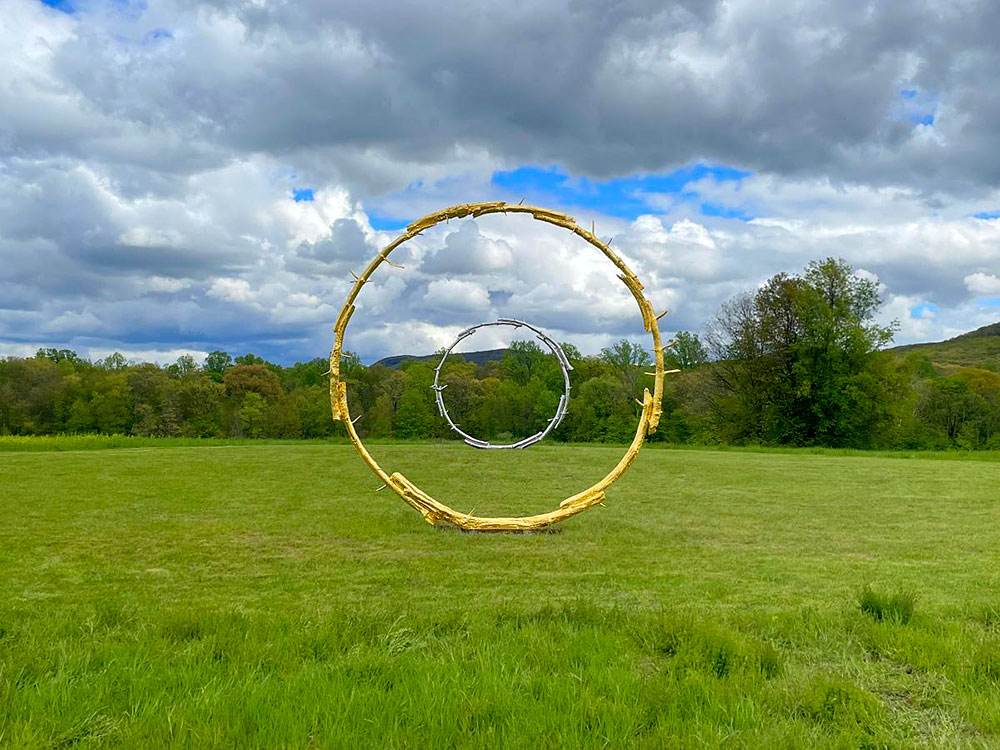 the sun (2018) and the moon (2021), Ugo Rondinone. Courtesy of Storm King.