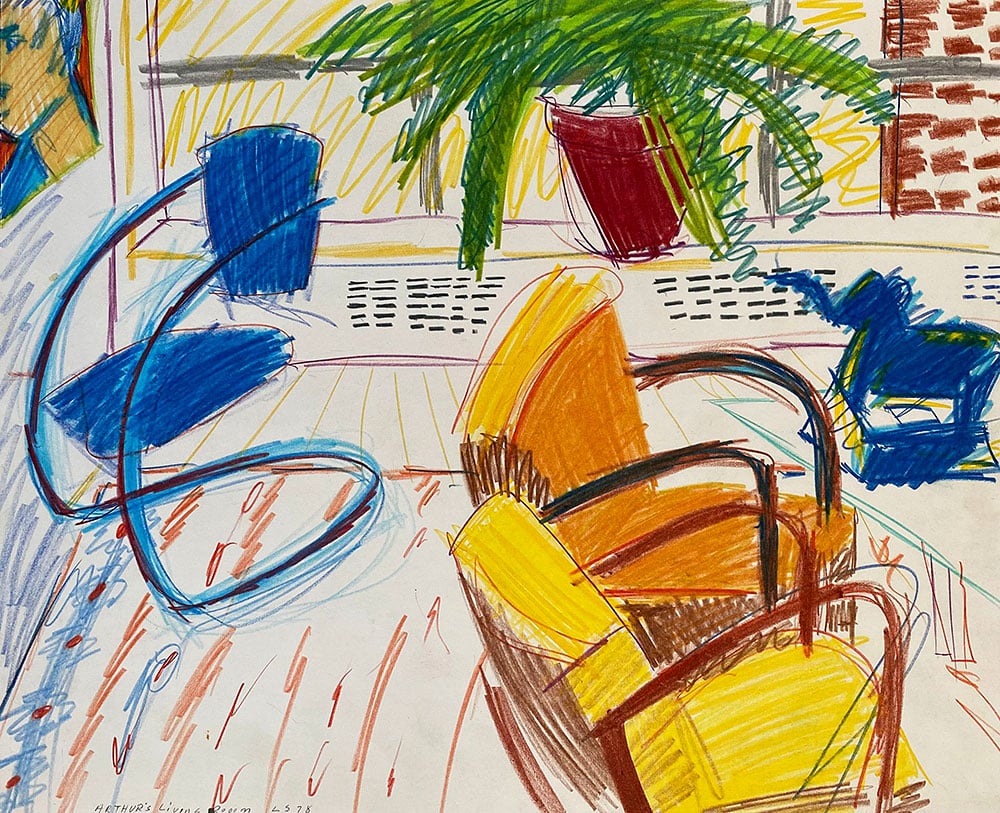 Larry Stanton, <em>Arthur’s living room</em> (1978). Courtesy of Suzanne Syz.