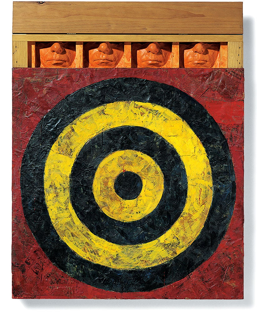 Sturtevant, <em>Johns Target with Four Faces</em>, 1987–1990. Courtesy of Suzanne Syg.