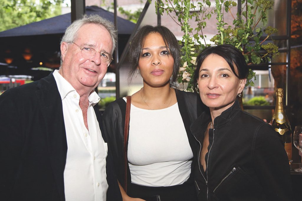Sir Guy Weston, Chairman of the Board of Directors of Wittington Investments and Chairman of the Garfield Weston Foundation; Akosua Viktoria Adu-Sanyah, photographer and winner of the first edition of the Louis Roederer Photography Prize; ; Ina Sarikhani, founder & curator of the Sarikhani Collection of Iranian Art. Image from 2022