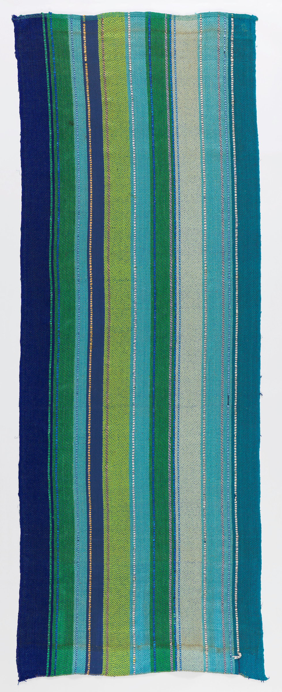 Dorothy Liebes, Handwoven panel for the Observation Lounge of the <em>SS United States</em> (1952). Collection of the Cooper Hewitt, Smithsonian Design Museum, New York, gift of the estate of Dorothy Liebes Morin. Photo by Matt Flynn ©Smithsonian Institution.