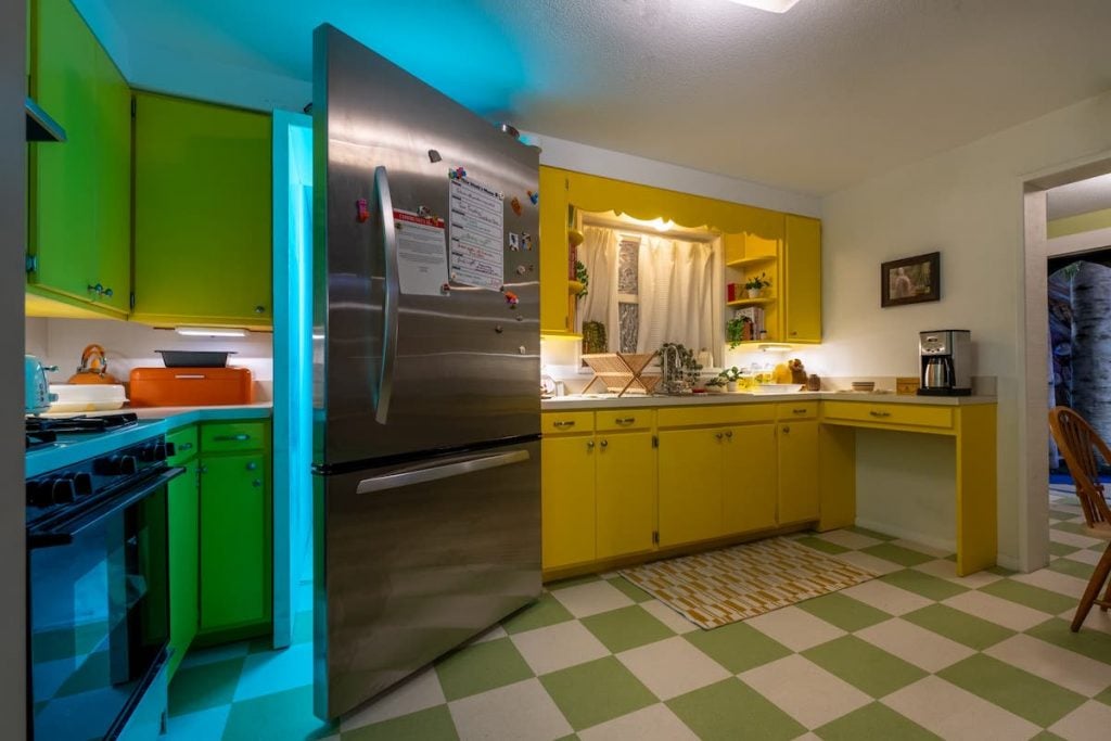 The fridge in the Delaney home is a strange portal at Meow Wolf the Real Unreal in Grapevine, Texas. Photo by Atlas Media, courtesy of Meow Wolf. 