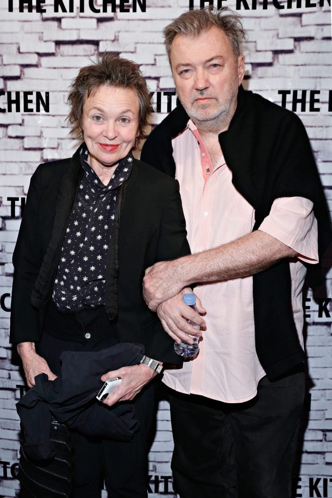Musician Laurie Anderson and curator Diego Cortez attend The Kitchen Spring Gala Benefit 2013 in New York City. (Photo by Cindy Ord/Getty Images)