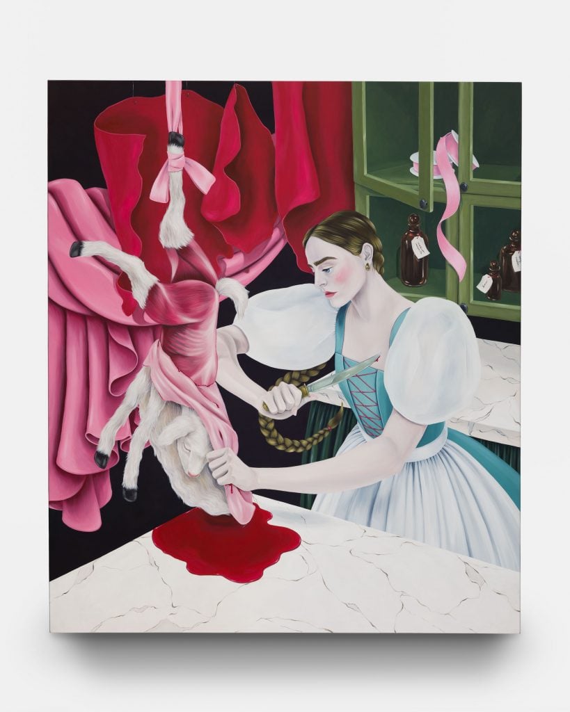 Jeanine Brito, Whose blade strips sweet flesh so precisely (2023). Courtesy of Nicodim Gallery, Los Angeles.