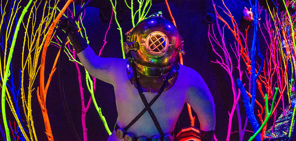 The Glowquarium, a project led by late Meow Wolf cofounder Matt King, at House of Eternal Return in Santa Fe, New Mexico. Photo by Michael Samples, courtesy of Meow Wolf.