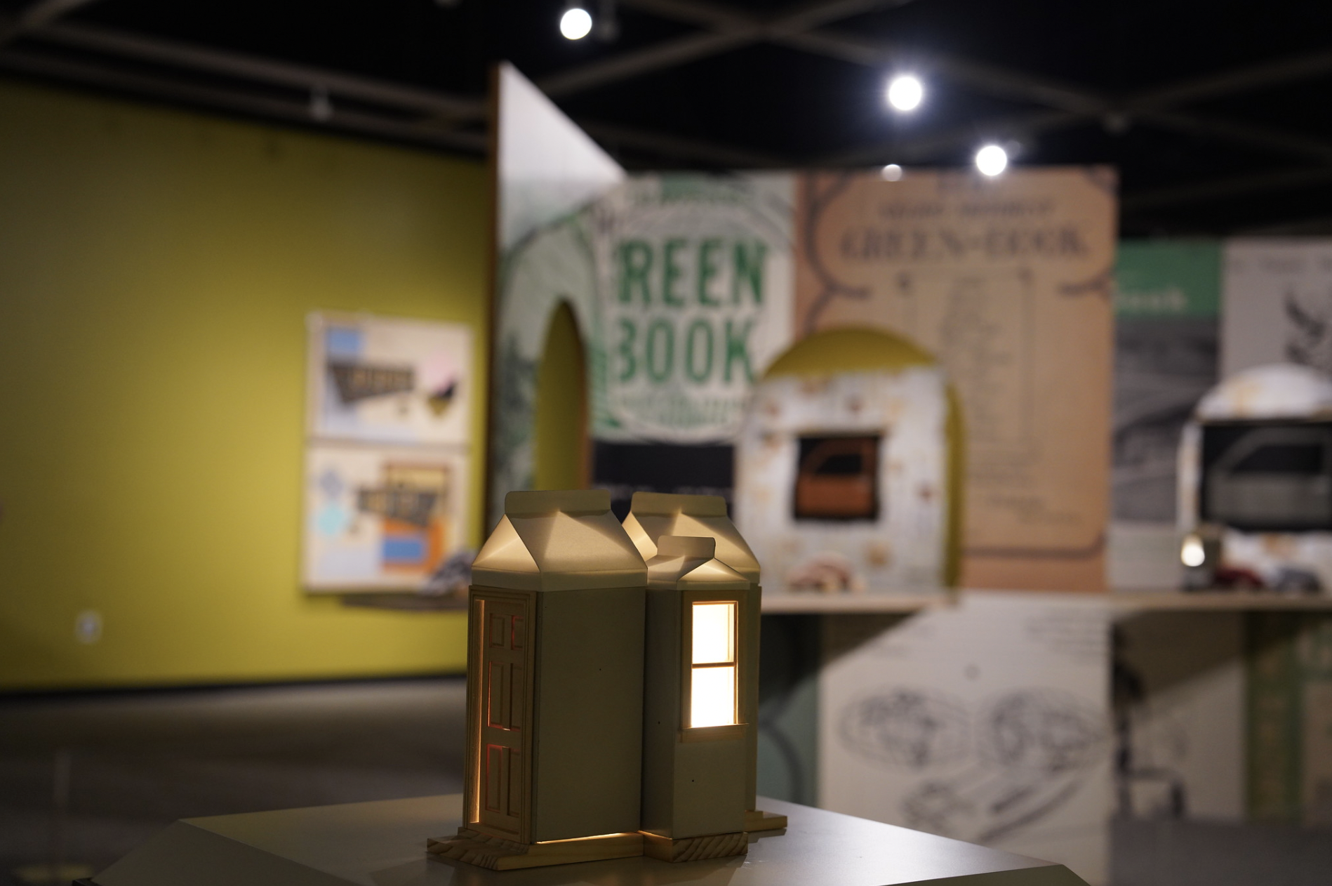 Installation view of "Derrick Adams: Sanctuary" at the Charles H. Wright Museum of African American History. Photo courtesy of the Wright Museum.