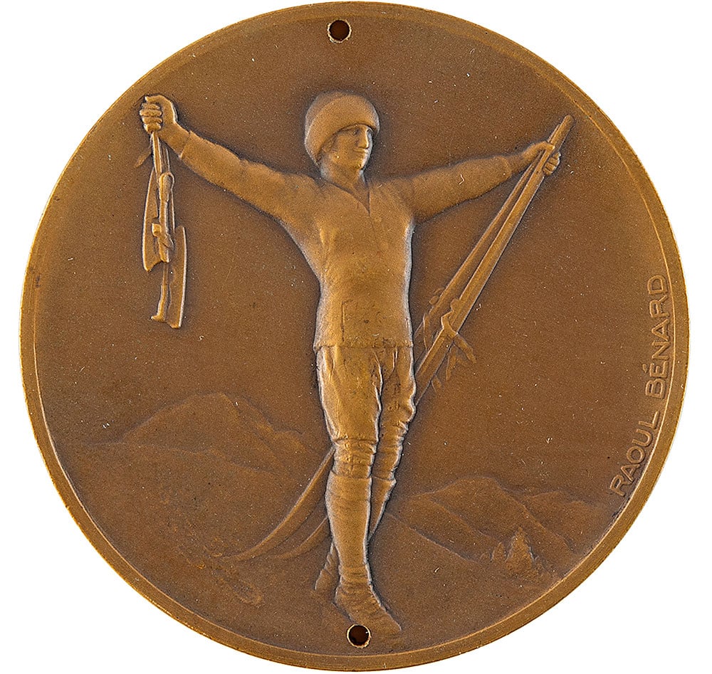 Chamonix 1924 Winter Olympics bronze medal. Courtesy of RR Auction.