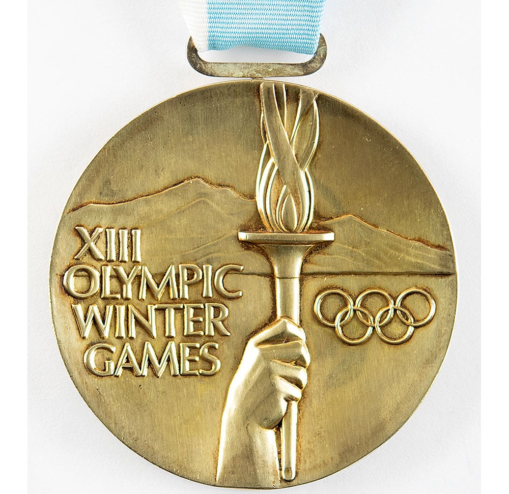 Lake Placid 1980 Winter Olympics gold medal for pairs figure skating (estimate: $75,000). Courtesy of RR Auction.