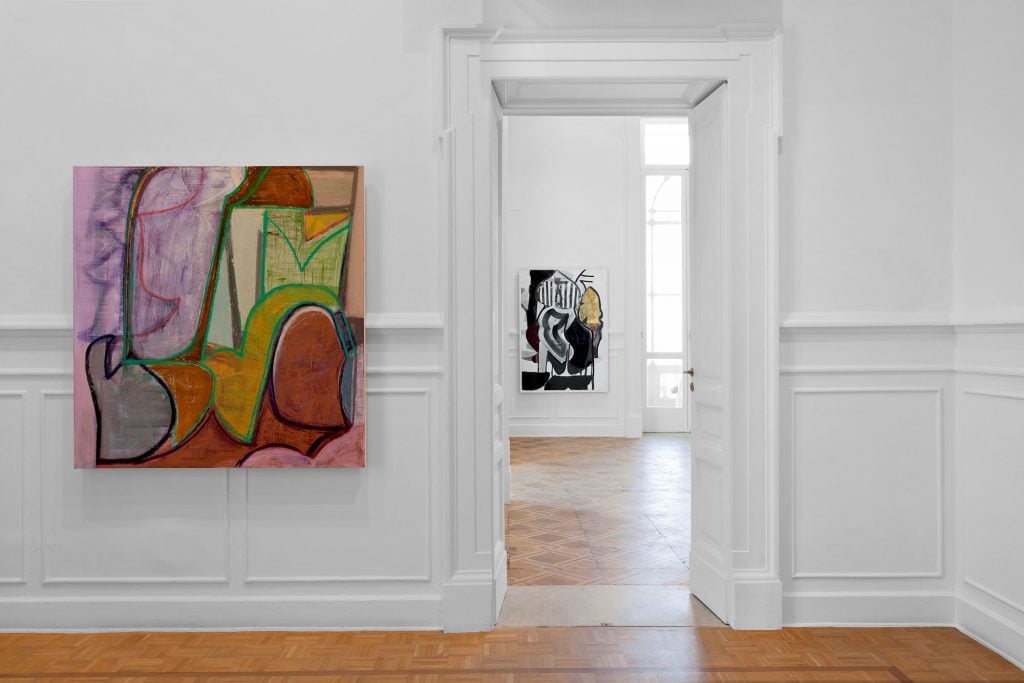 Installation view of Amy Sillman's “Temporary Objects” in Naples. Courtesy of Thomas Dane Gallery. 