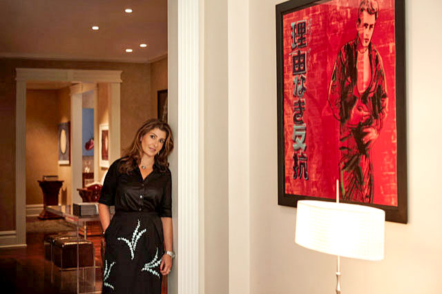 Roya Khadjavi with her Andy Warhol screenprint. Courtesy of Roya Khadjavi.