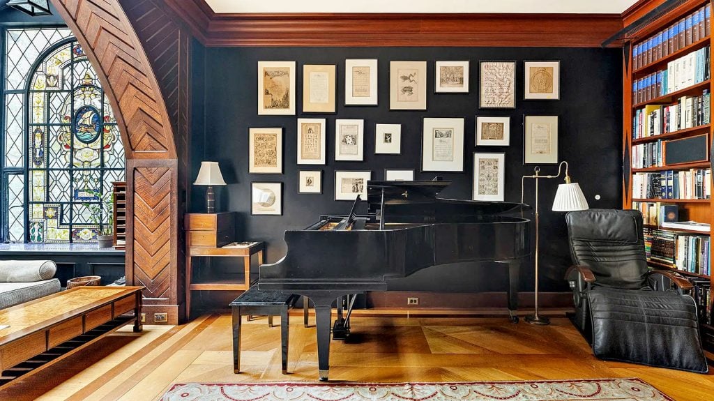 Stephen Sondheim's music studio in his Manhattan home of decades. Courtesy of Compass.