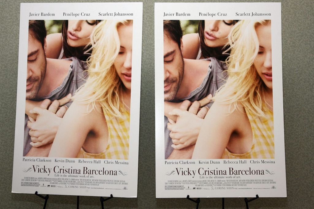 Posters dispalyed at the screening of Vicky Cristina Barcelona at the Southampton Cinema