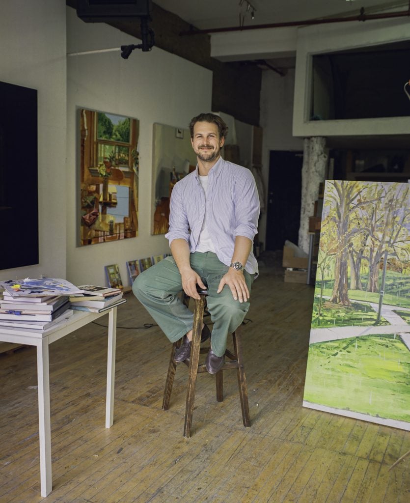 Keiran Brennan Hinton in his studio.