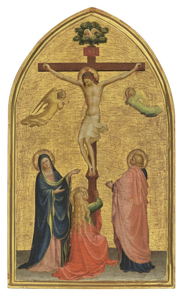 Fra Angelico, <i>The Crucifixion with the Virgin, Saint John the Baptist and the Magdalen</i>. Courtesy of Christie's Images, Ltd.
