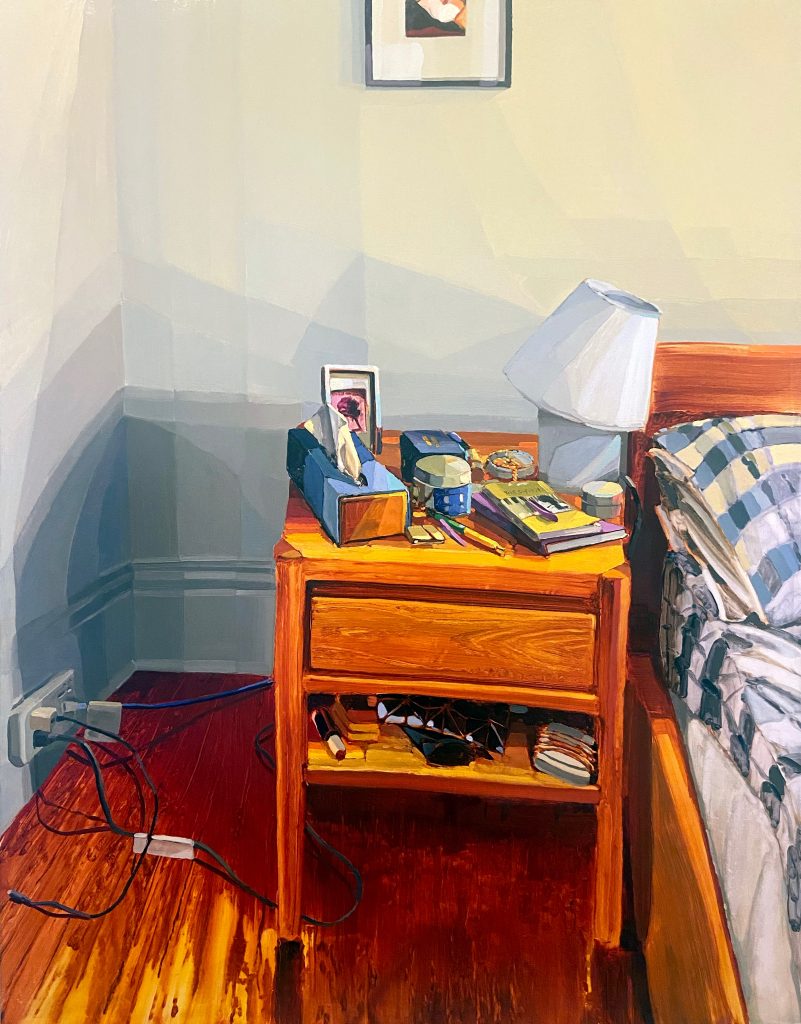 Keiran Brennan Hinton, Bedside Table (2023). Courtesy of the artist and Charles Moffett Gallery. 