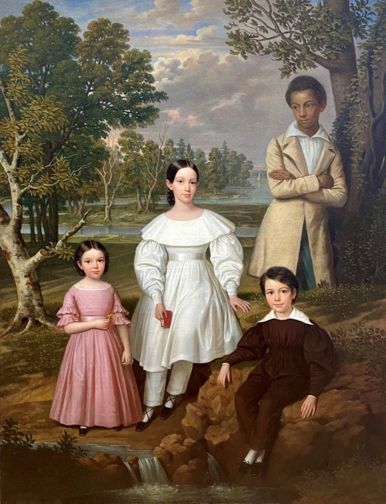 Attributed to Jacques Guillaume Lucein Amans,Bélizaire and the Frey Children (ca. 1837). Collection of the Metropolitan Museum of Art, New York.