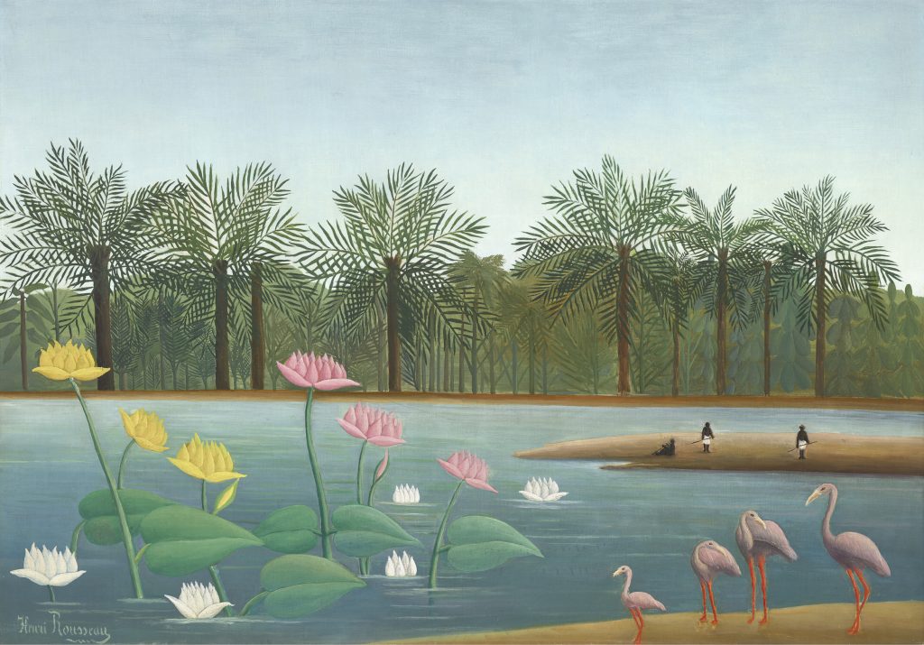 Henri Rousseau’s <i>Les Flamants</i> (1910), the third best-selling work in the Impressionist and Modern category, set a record for the artist. Courtesy of Christie’s Images Limited 2023.