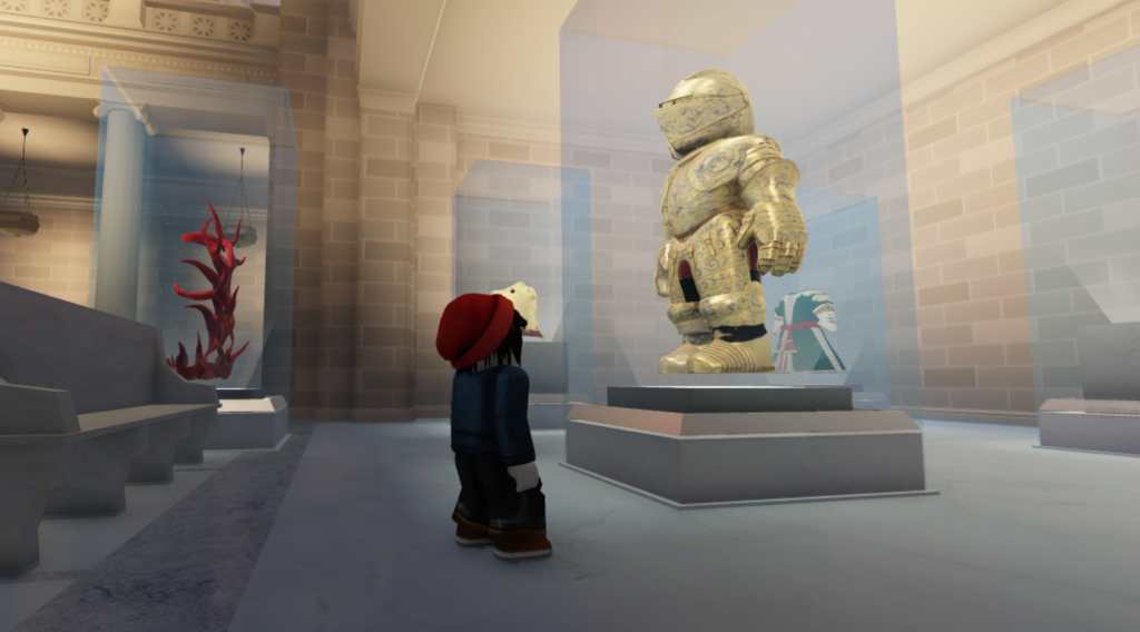 Screenshot from Replica, a new app from the Metropolitan Museum of Art and Verizon on the Roblox platform. Image courtesy of the Metropolitan Museum of Art, New York. 
