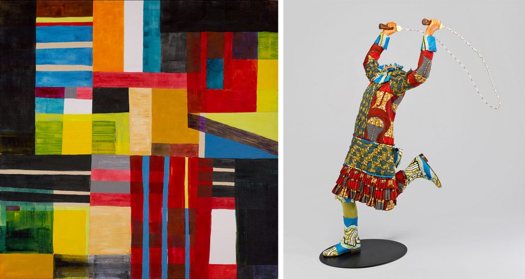 Left: Atta Kwami, Another Time (Ɣebubuɣi) (2011). Courtesy of the Brooklyn Museum.