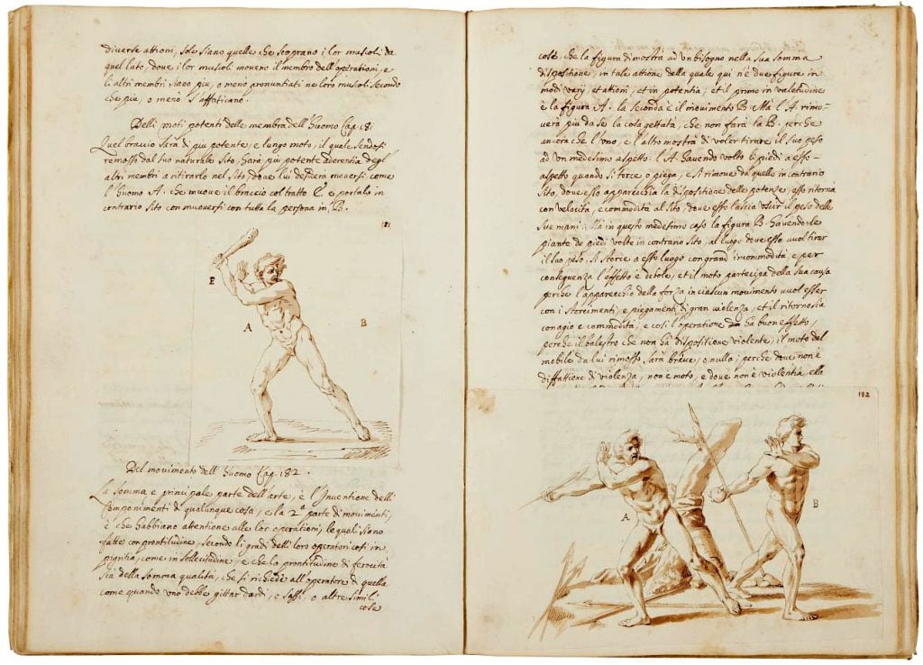 A page from Leonardo da Vinci's Treatise on Painting. The codex is part of T. Kimball Brooker's collection of Renaissance collection up for sale October 11. Courtesy of Sotheby's.