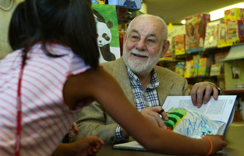 Illustrator Eric Carle during a book signing at San Marino Toy and Booke Shoppe