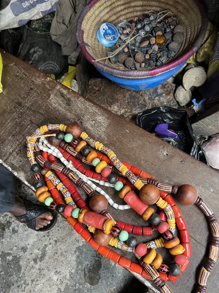 Bead necklace at Lekki Arts and Crafts Market