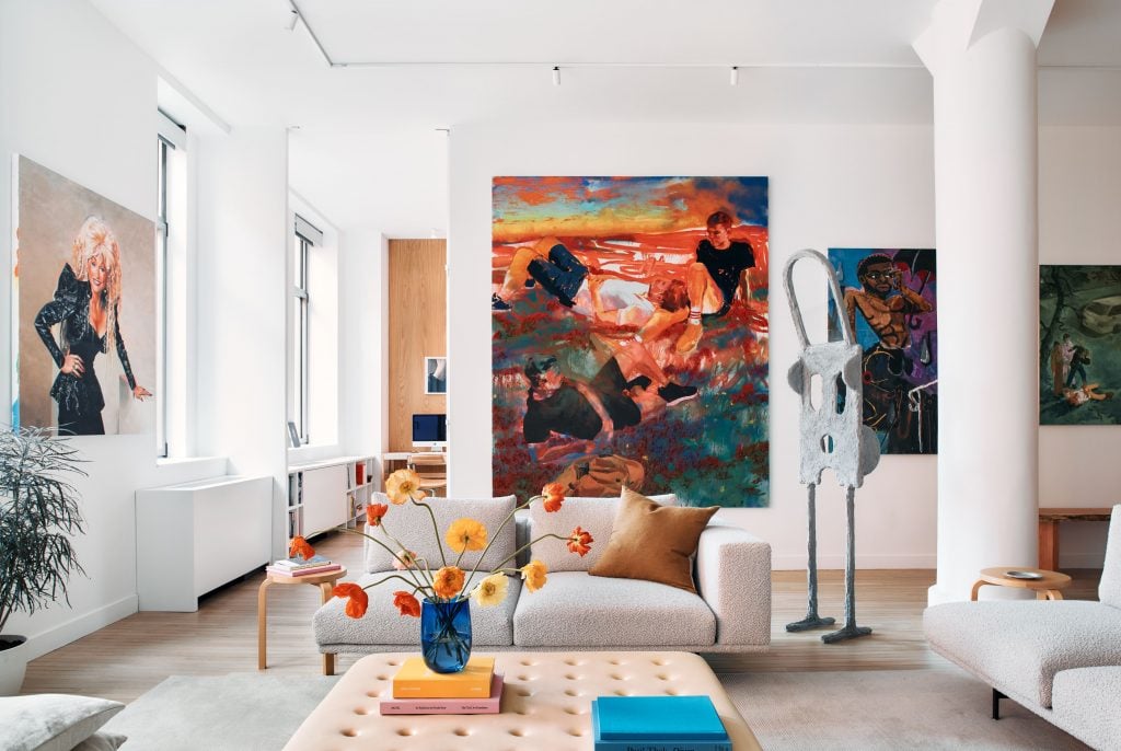 The art collector Ilan Cohen's BoND-designed Manhattan living room. Photo: Blaine Davis (originally shot for Elle Decor) 