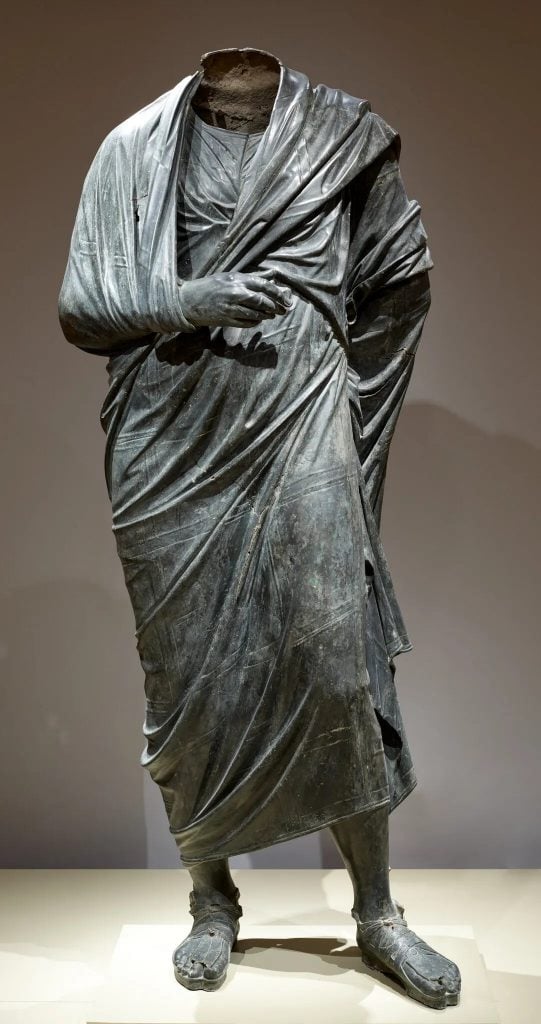 The Manhattan district attorney's office has seized this bronze from the Cleveland Museum of Art, formerly identified as a statue of Marcus Aurelius. Photo courtesy of the Cleveland Museum of Art.