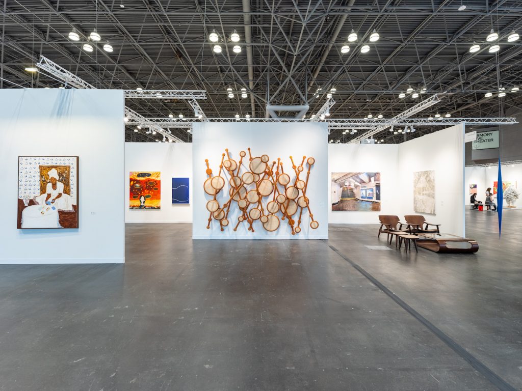 Installation view of Nara Roesler booth at The Armory Show. Image courtesy Nara Roesler.