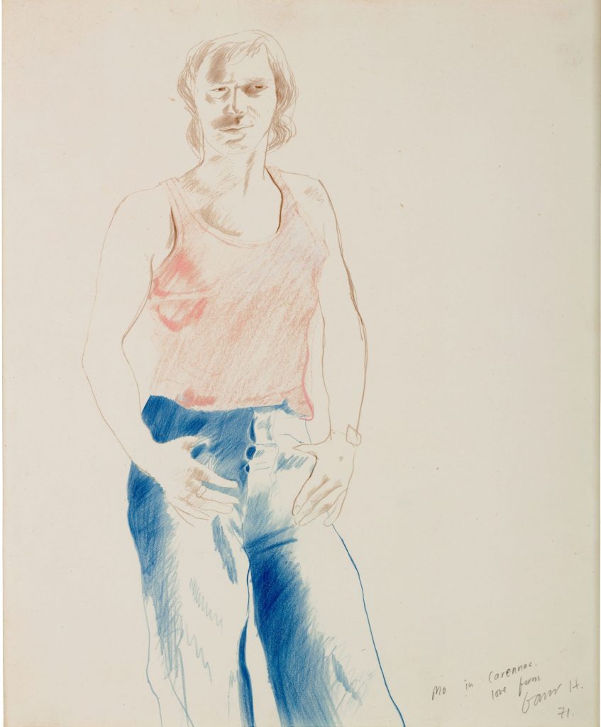 David Hockney, Mo in Carennac (1971). Courtesy of Offer Waterman.