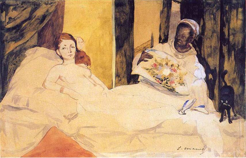 Edouard Manet, Study for Olympia (1863). 