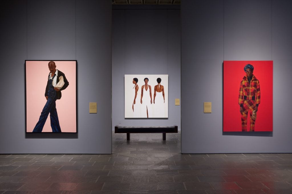 Gallery view of "Barkley L. Hendricks: Portraits at the Frick." Photo by George Koelle.