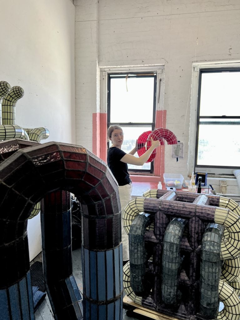 Kristi Cavataro in her Bronx studio. Photo: Mike Egan.