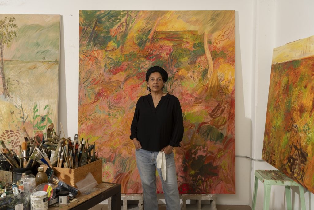 Soumaya Netrabile in her studio (2023). Photography by Robert Chase Heishman.