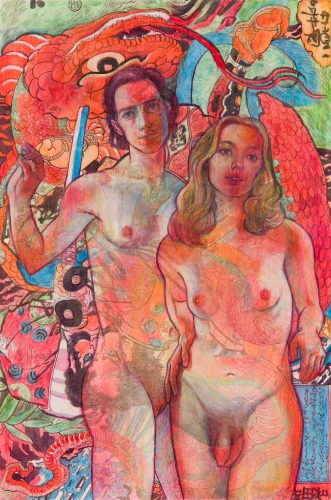 Maryam Gohar, Adam and Eve (2021). Courtesy of the artist and Nicholas Cueva and Rebecca Leveille Guay.