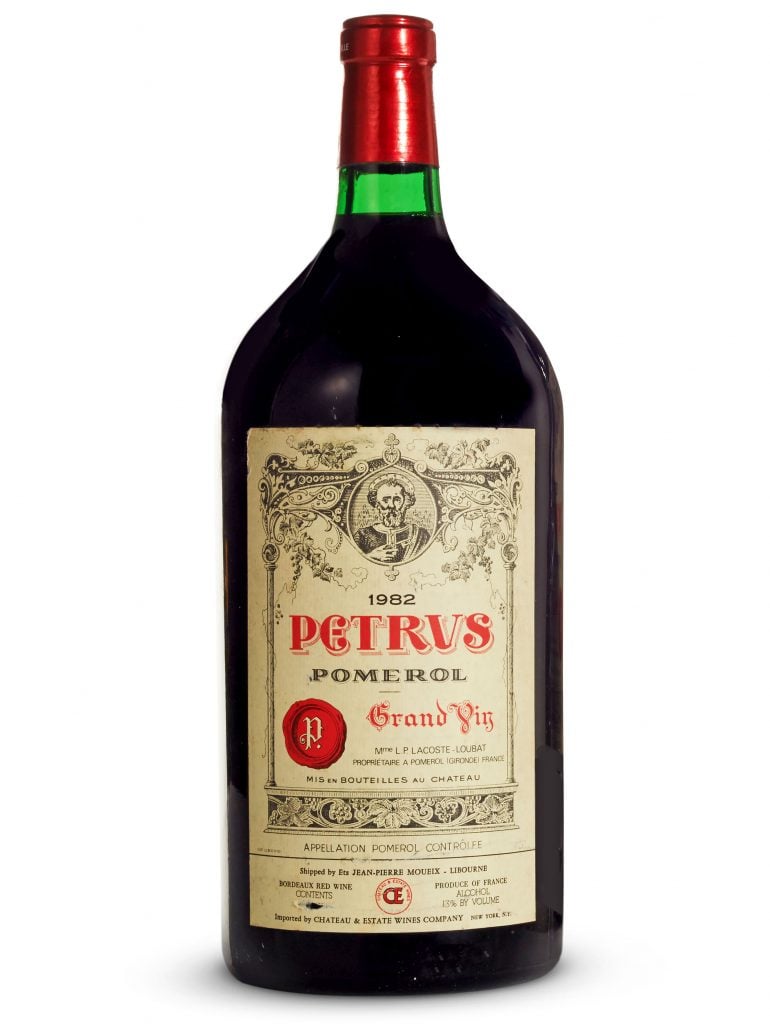 Imperial of Petrus 1982 (estimate $45,000–$65,000. Courtesy of Sotheby's.