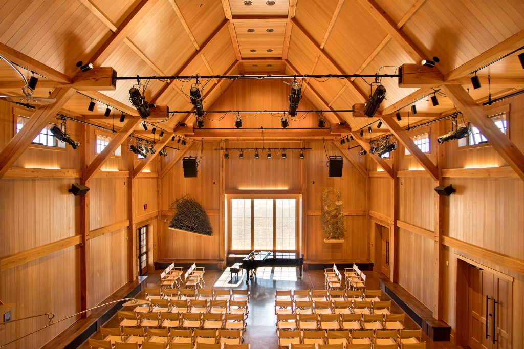 Interior of the Olivier Music Barn. Photo: Erik Petersen. Courtesy of Tippet Rise.