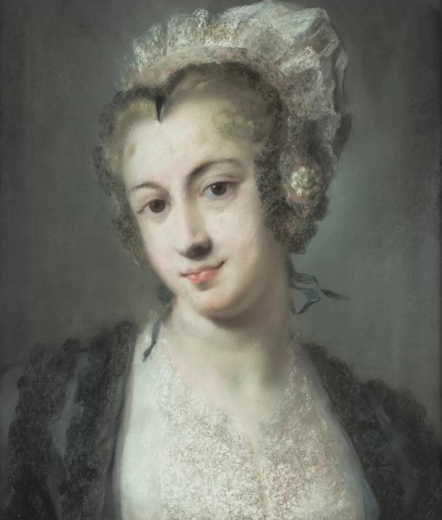 Rosalba Carriera,The Portrait of a Tyrolese Lady. The rediscovered pastel, long believed to be a copy, has been identified as an original by the famed pastelist. Photo courtesy of Tatton Park and the National Trust.