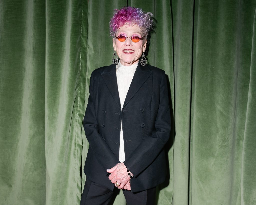 The artist at the opening dinner for New Museum's "Judy Chicago: Herstory." Photo: BFA, courtesy of Dior. 