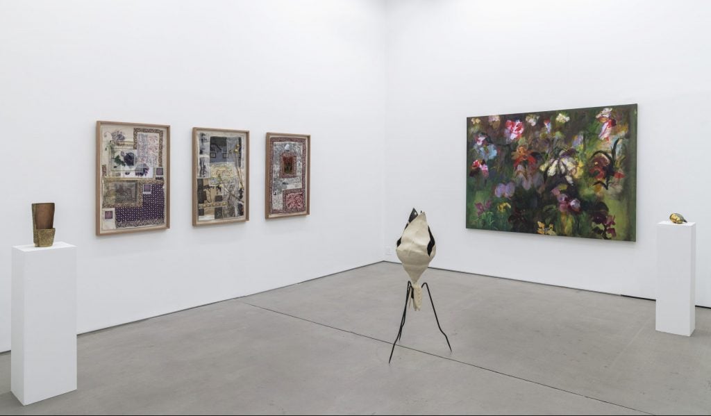 Installation view "Botany of Desire" curated by Sadaf Padder at Swivel Gallery, New York. Photograph by Cary Whittier.