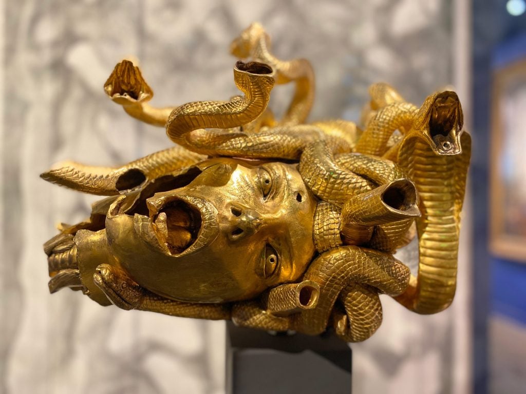 Damien Hirst, <em>The Severed Head of Medusa</em> (2013). Photo courtesy of the Mougins Museum. 