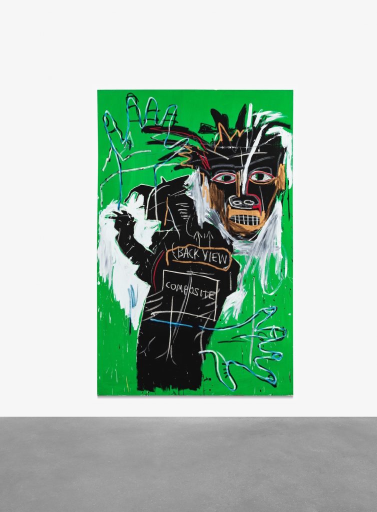 Jean-Michel Basquiat, Self-Portrait as a Heel (Part Two) (1982). Image courtesy Sotheby's.