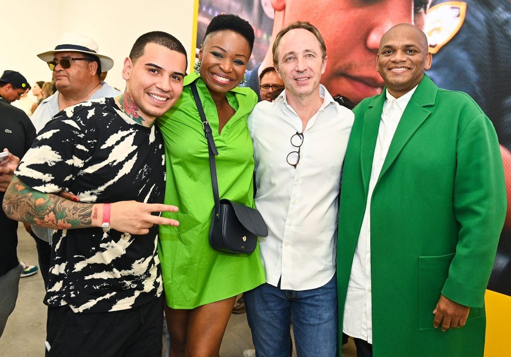 Devon Rodriguez, Cathia Lawson-Hall, Philip Hall and UTA’s Arthur Lewis attend the opening of "Underground" in New York. Photograph by Roy Rochlin/Getty Images for United Talent Agency.