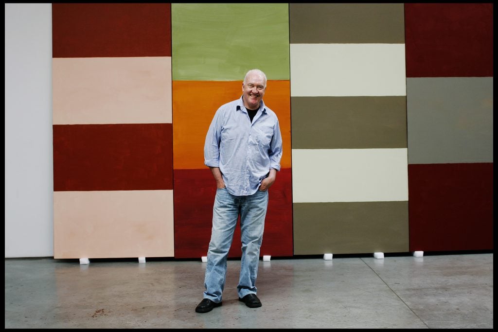 Irish artist Sean Scully photographed in his studio in Manhattan, NY. Photo by David Howells/Corbis via Getty Images.