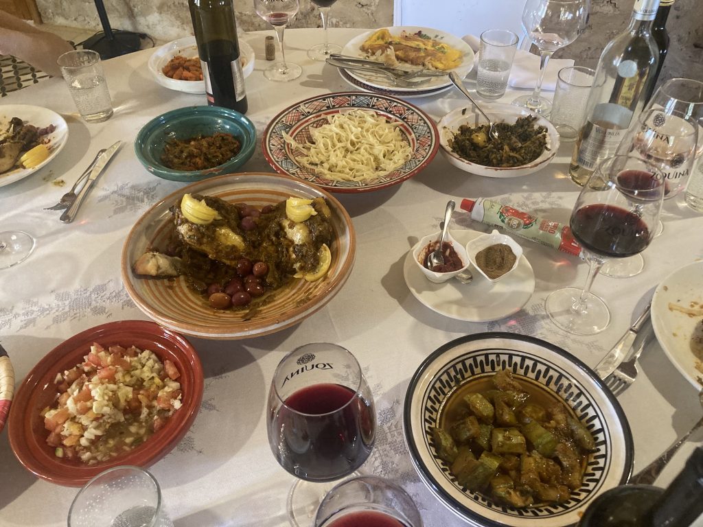 Lunch at a local Berber restaurant in Morocco